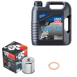 Wartungsset Ölwechsel, LIQUI MOLY Motorbike Öl 4Takt mineralisch
