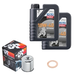 Wartungsset Ölwechsel, LIQUI MOLY Motorbike Öl 4Takt teilsytnth.
