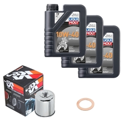 Wartungsset Ölwechsel, LIQUI MOLY Motorbike Öl 4Takt teilsytnth.