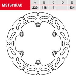 Bremsscheibe TRW / Lucas MST341RAC