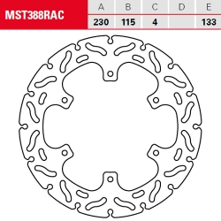 Bremsscheibe TRW / Lucas MST388RAC