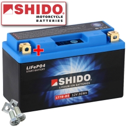 Motorrad Batterie Shido Lithium LTX9-BS / YTX9-BS, 12V/8AH (Maße:  150x87x105) : : Auto & Motorrad