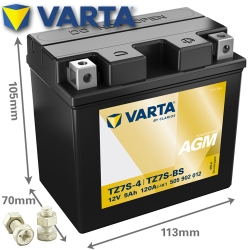 Batterie VARTA TZ7S / YTZ7S AGM geschlossen